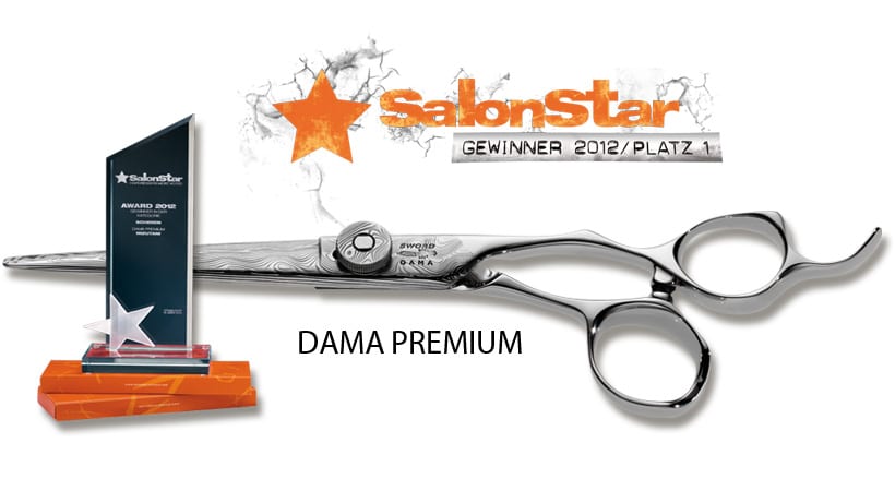 Mizutani Europe Salonstar Auszeichung Gewinner 2012 erster Platz in der Kategorie Scheren mit der Dama Premium | Mizutani Friseurschere