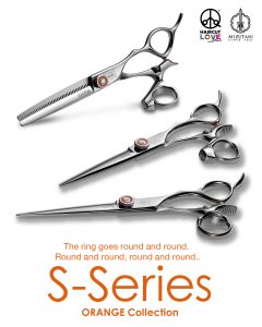 S-Series Swivel Hair Scissors Orange Collection 