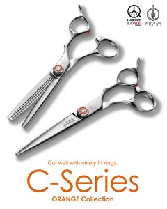 C-Serie Schneideschere Orange Collection Mizutani Friseurschere