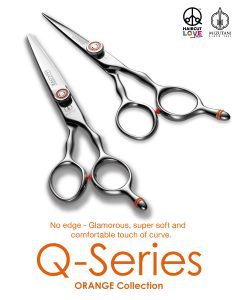 Q-Serie Linkshänder Orange Collection Mizutani Friseurschere