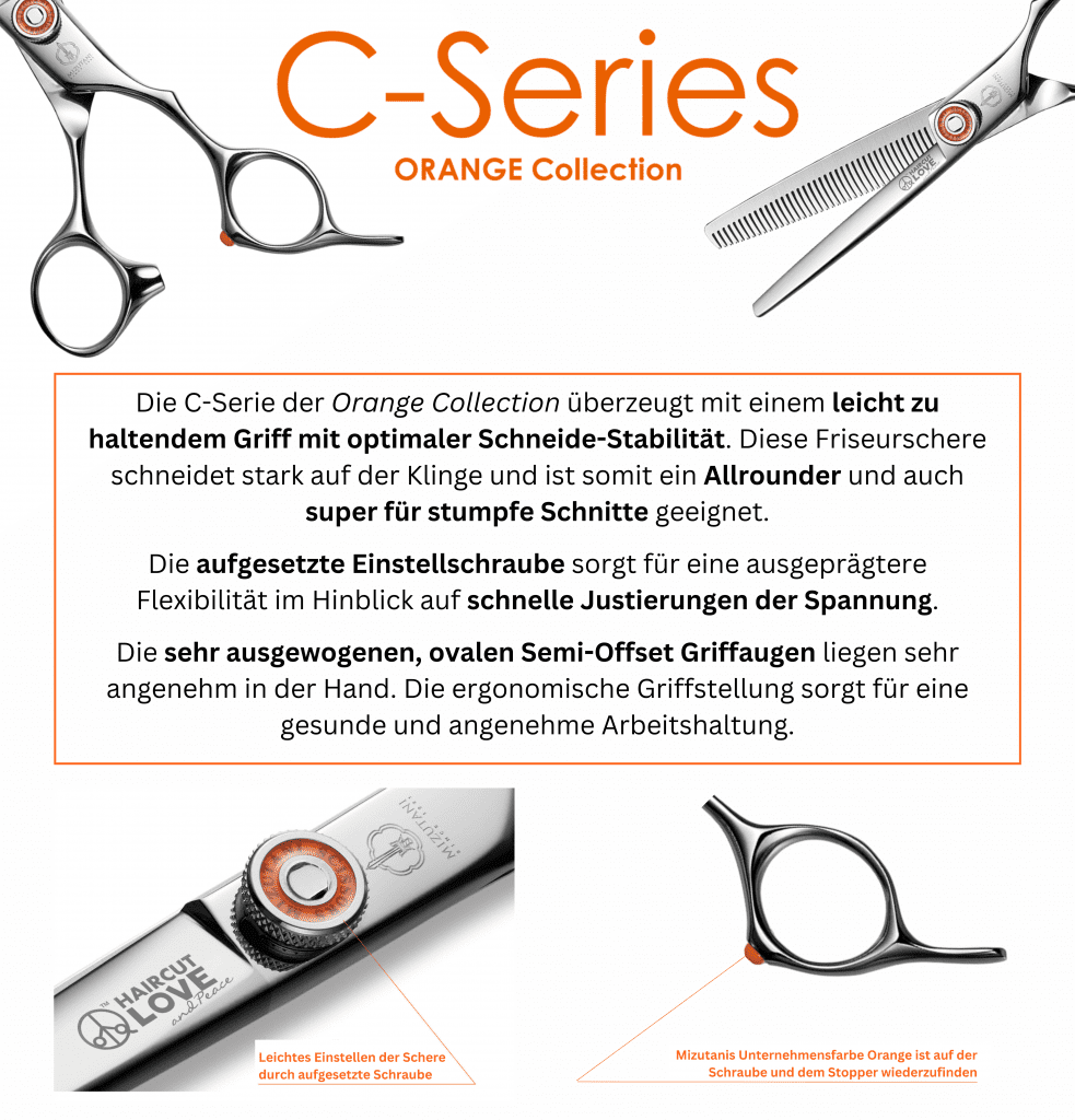 C-Serie Modellierschere Orange Collection
