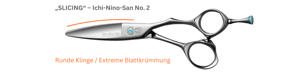 Mizutani Friseurscheren Ichi-Nino-San No.2 Slicing Runde Klinge/ Extreme Blattkrümmung