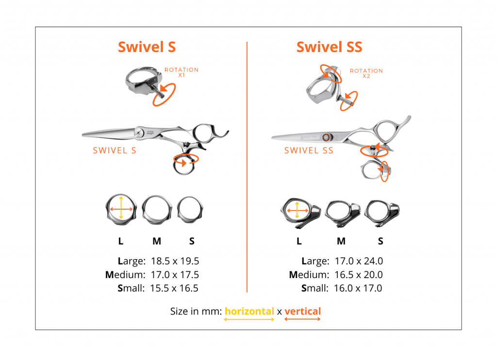 Mizutani Friseurscheren Bewegliche Daumenringe Swivel S / Swivel SS